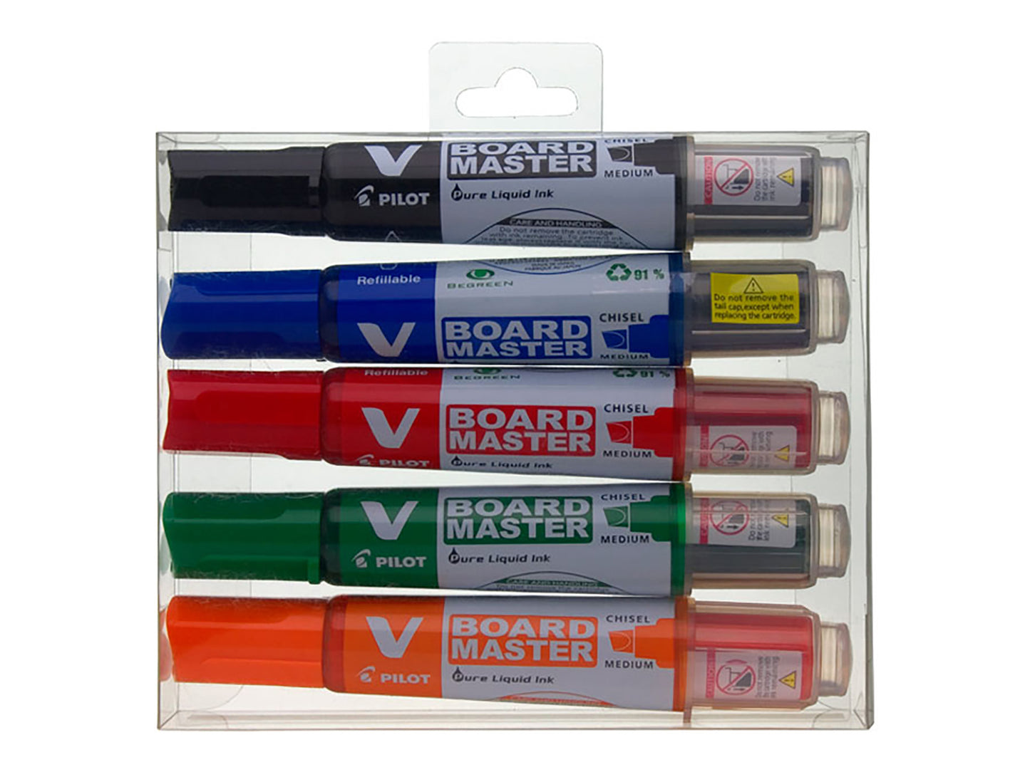 Whiteboard tusser med skrå spids, sæt med 5 stk.