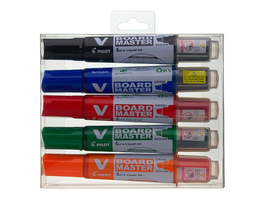 Whiteboard tusser med skrå spids, sæt med 5 stk.