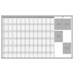 Whiteboard med evighedskalender BxH 200x120 cm