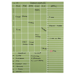 Whiteboard tavle med familieplan - mange farver