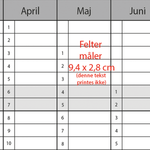 Whiteboard med evighedskalender BxH 200x120 cm