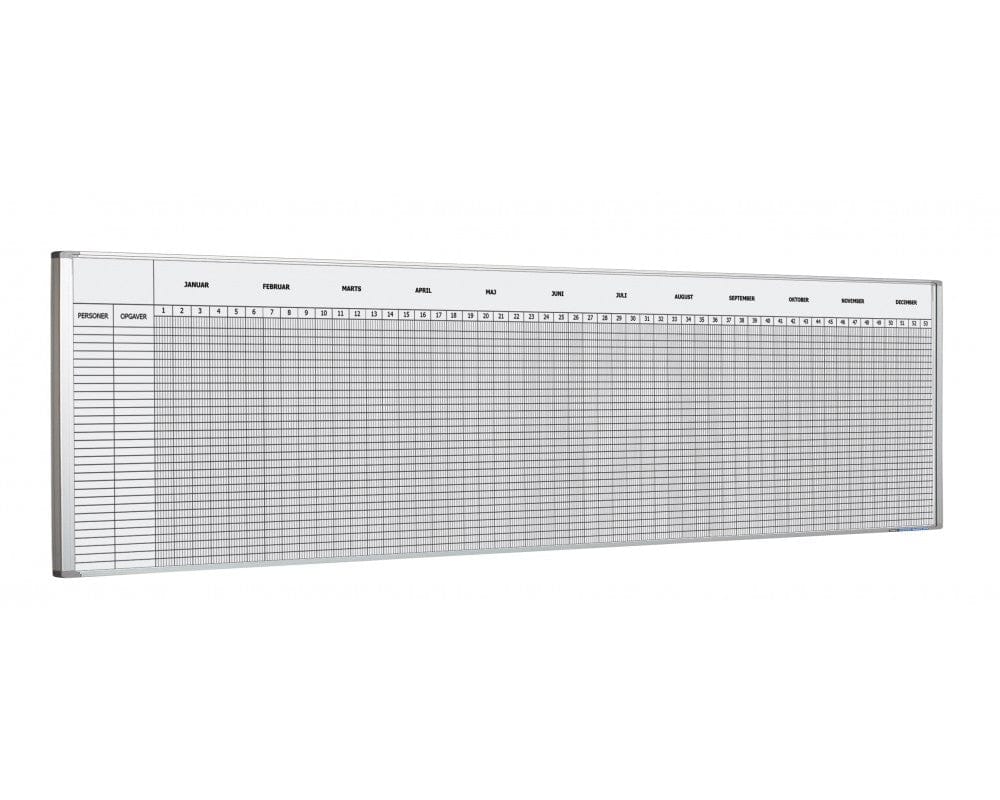 Whiteboard planlægningstavle 53 uger x 5 dage