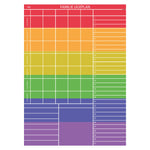 Whiteboard tavle med familieplan - mange farver