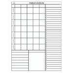 Whiteboard tavle med familieplan - mange farver